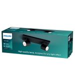 Philips Runner LED-Spot Metall Schwarz | Geeignet für 2x GU10