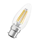 Ledvance Classic LED B22 Kerze Fadenlampe Klar 3.4W 470lm - 827 Extra Warmweiß | Ersatz Für 40W