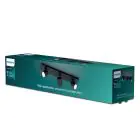 Philips Runner LED-Spot Metall Schwarz | Geeignet für 3x GU10